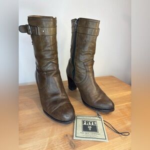 Frye Fiona Stitch Mid Calf Ankle Boot